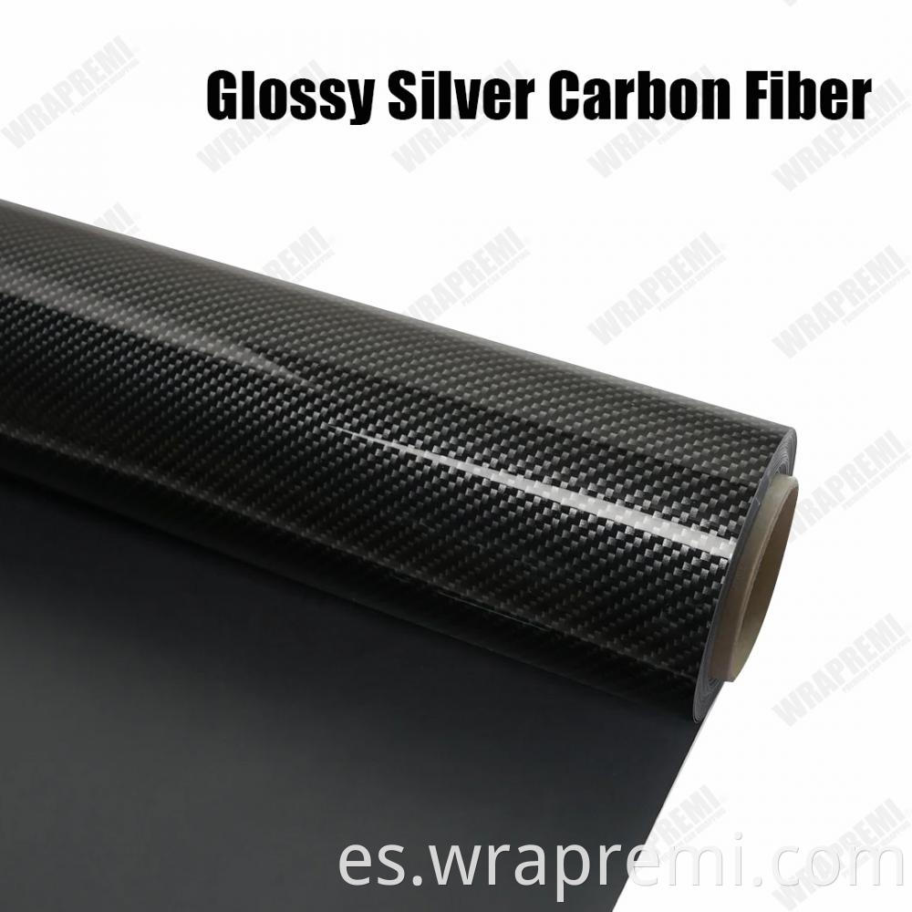 Glossy Silver Carbon Fiber Jpg